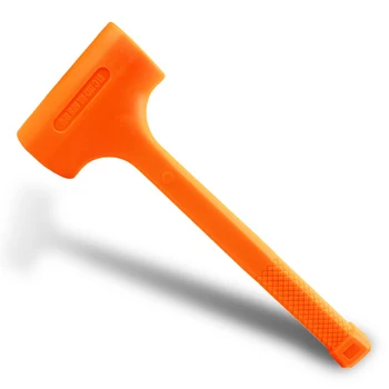 

0.5Lb Orange Dead Blow Hammer Soft Rubber Unicast Non-Marring Mallet
