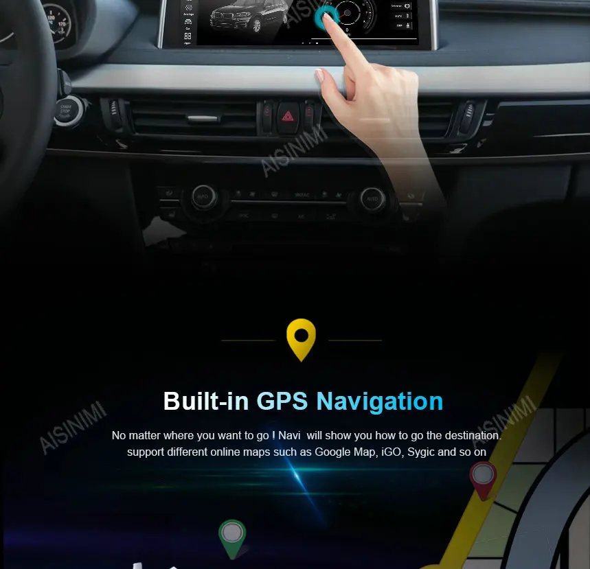 Discount AISINIMI Android 9.0 CarPlayer FOR BMW X1 E84 (2009-2015) Without original screen/Supply with iDrive audio gps stereo all in one 7