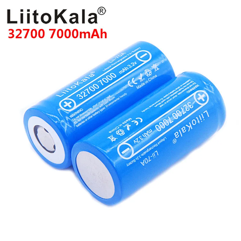 nova Lii-70A LiitoKala 32700 3,2 v 7000 mAh lifepo4 ceclula de bateria recarregarevel 5C descarga de bateria para Backup de En