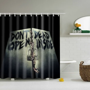 

70*70 Inch Halloween Shower Curtain Decoration Horror Ghost Bathroom Curtain Decoration Machine Washable Waterproof Fabric
