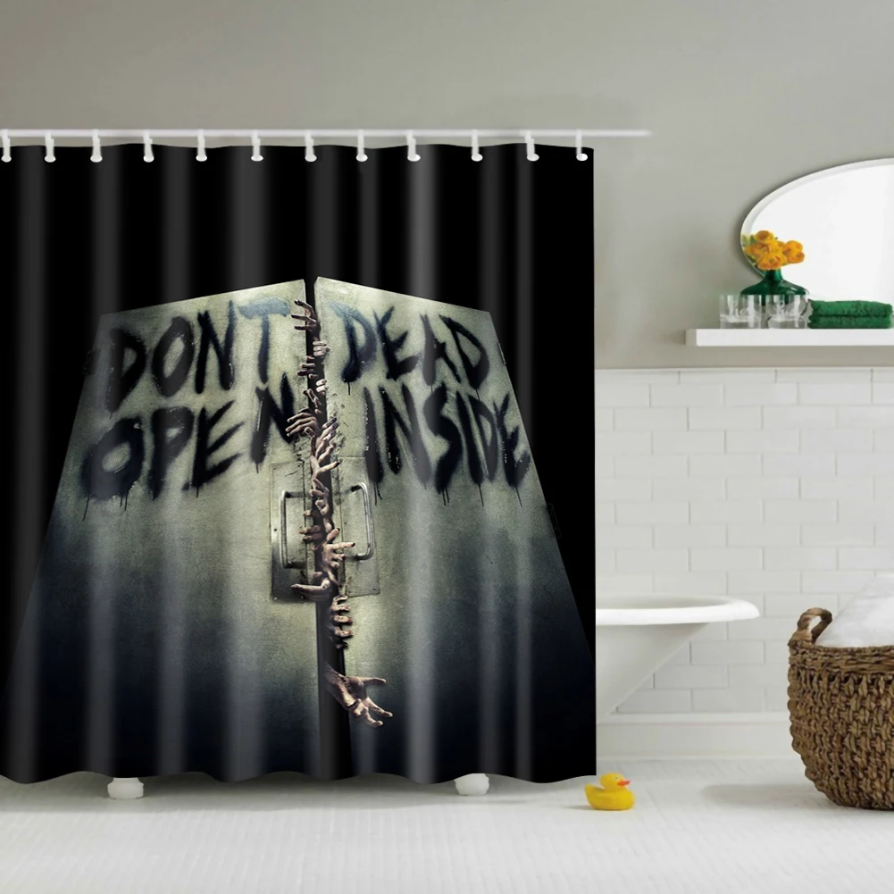 70*70 дюймов Хэллоуин душ занавеска украшение ужас призрак ванная комната машинная