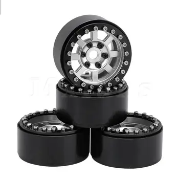 

Mxfans 4pcs Alloy Wheel Rims Silver for FTX5586 ECX01011 RC 1:12 Rock Crawler