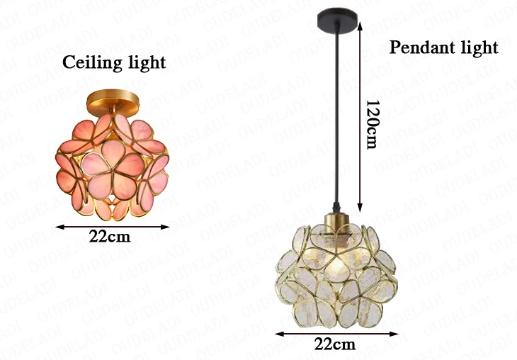 Luzes de Teto Luzes do Corredor Lâmpada do Teto Pétala Nordic Cobre Lâmpadas Varanda Quarto Meninas Crianças Criativo 2 High Quality Luzes e Iluminação
