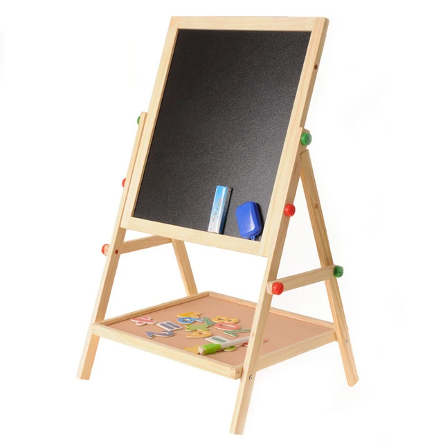 Kids Art Easel Magnetic Whiteboard With Painting Supplies Height Adjust  Double Sided Artist Easel Educational Learning Toy - Whiteboard - AliExpress