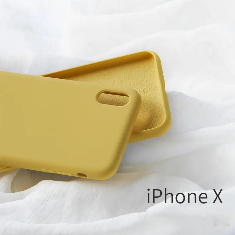 Чехол для мобильного телефона Iphone X, Iphone Xs Max Liquid Silicone Apple X Original Xr, полный пакет, защита от падения Iphone Xr - Цвет: Коричневый