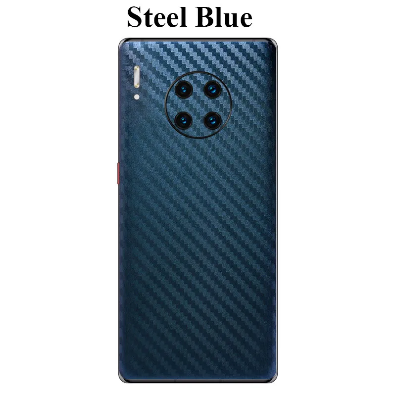 Для huawei mate 30/30 Pro 3D градиентное углеродное волокно полное заднее покрытие Наклейка защитная пленка для телефона - Цвет: Steel Blue