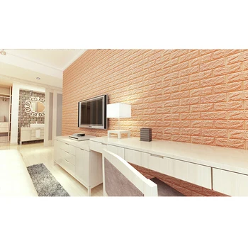 

70*77cm Brick wall Stickers DIY 3D PE Foam Wallpaper Panels Room Decal Stone Decoration Embossed Self Adhensive 3D Brick Wall