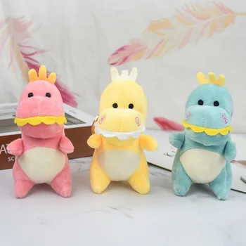 

Cartoon Dinosaur Key Buckle Cute Key Pendant Plush School Bag Doll INS Couples Doll Key Chain Wholesale