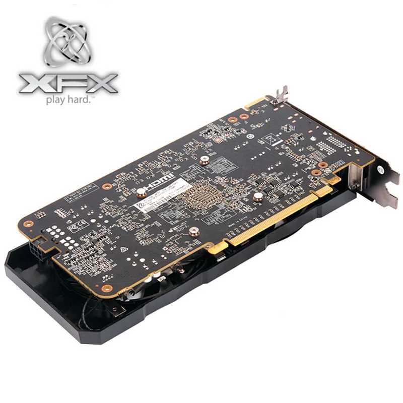 XFX видеокарты R9 370 4 Гб 256Bit GDDR5 видеокарта для AMD R9 300 серии VGA карты R9370 4 Гб R9 370 4G DisplayPort PCI-E б/у