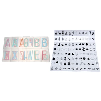 

Light Box with Letters and LED Light Luminous Box Christmas Gift Only 90 Colourful Letters & Celebration Symbols Letter Pack - f