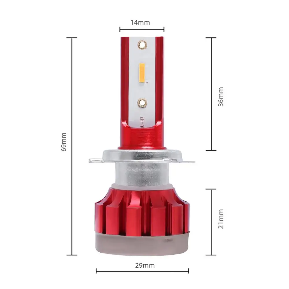 Elglux 6000K 3000K 8000K H4 LED H7 H1 HB4 H11 HB3 CSP чип лампы для автомобильных фар 80 Вт 12000LM