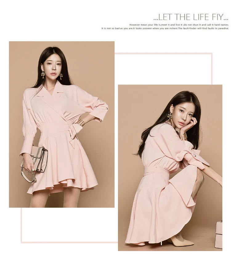 2022 فستان ربيعي نسائي فستان كاجوال أنيق تصاميم كوريه جديد فساتين العيد لعام