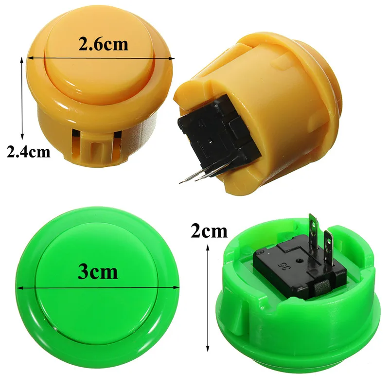 Delay Arcade Joystick DIY LED USB Encoder+Joystick+Shine Push Buttons+Cables For Arcade Game for MAME for 1/2/3