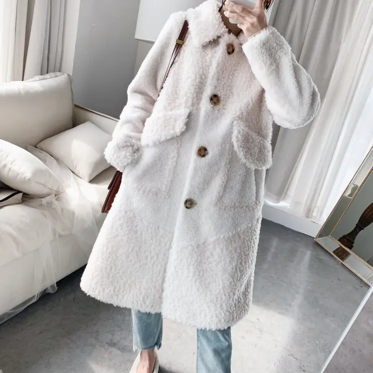 Real Fur Coat Women Wool Jacket for Womens Clothing Korean Warm Winter Coat Women Abrigos Mujer Invierno YY923