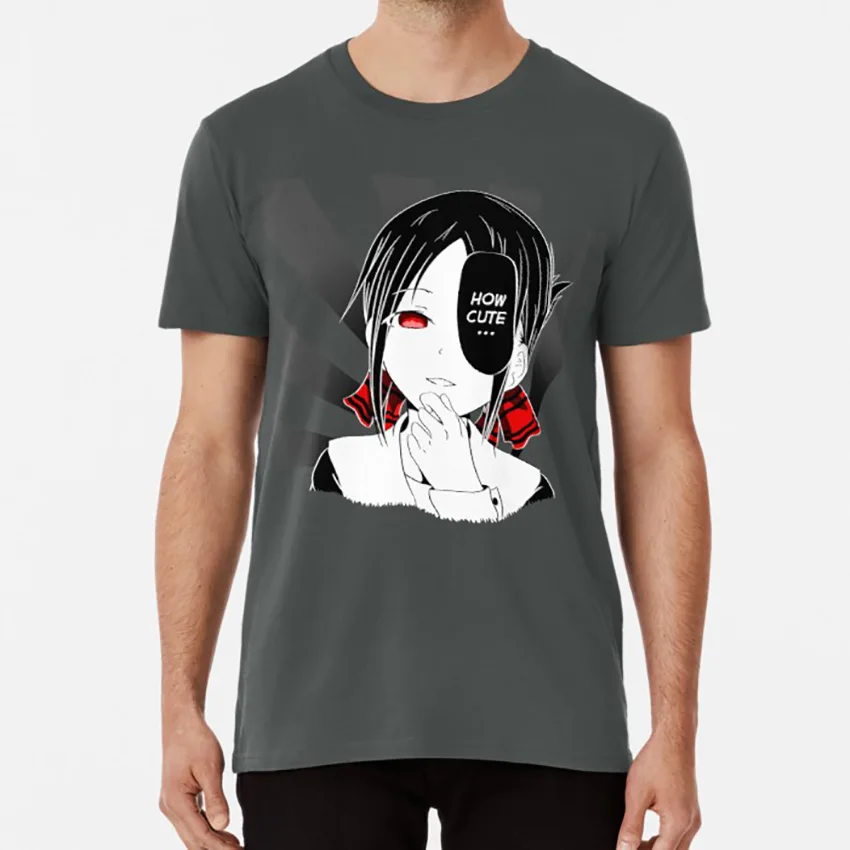 Темно-серый Как Милая футболка kaguya sama shinomiya love is war как мило kawaii okawaii koto manga аниме - Цвет: Темно-серый