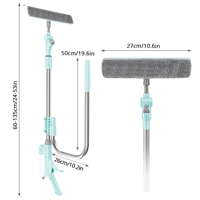 Телескопическая щетка для чистки окон с высоким подъемом, щетка для мытья окон и пыли, домашняя щетка для чистки, инструменты