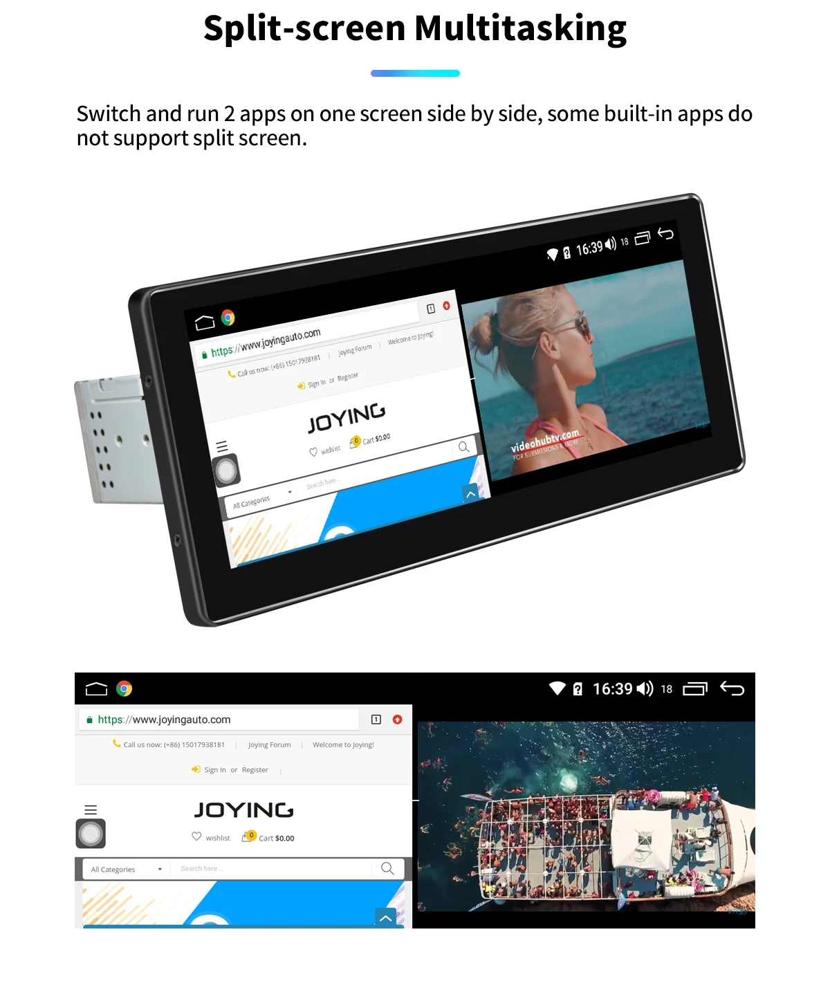 Clearance Android 8.1 10.25" 1Din Stereo Car Radio Multimedia Audio Player 1280*480 GPS Navi Glonass DAB Mirror Link  Subwoofer DSP 4G SIM 14