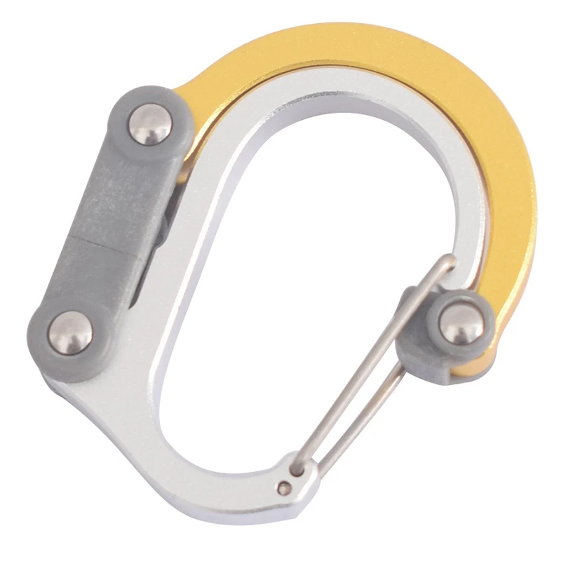 Carabiner Rotating Hook Clip Non Locking Strong Clips for Camping Fishing Hiking Travel Backpack Outdoor Aluminum D Ring Hooks