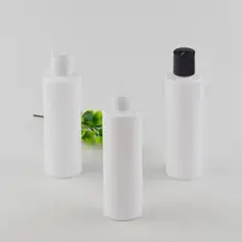 30X200 мл белый диск с верхней крышкой бутылки контейнеры для путешествий, белый маленький крем лосьон ПЭТ бутылки, масло пластиковый флакон