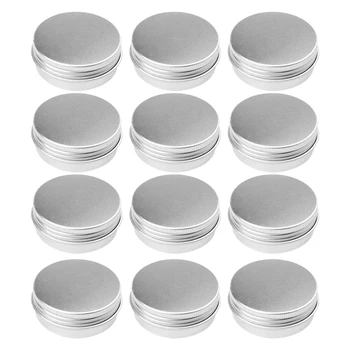 

12Pcs Protable 60ml Aluminum Box Metal Cosmetic Cream Sub-bottle Cosmetic Box