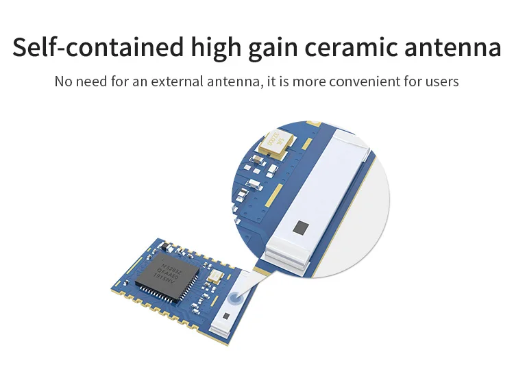 NRF52832 BLE5.0 UART 2,4 ГГц последовательный порт в BLE модуль Bluetooth E104-BT5032A IBeacon керамическая антенна беспроводной приемопередатчик