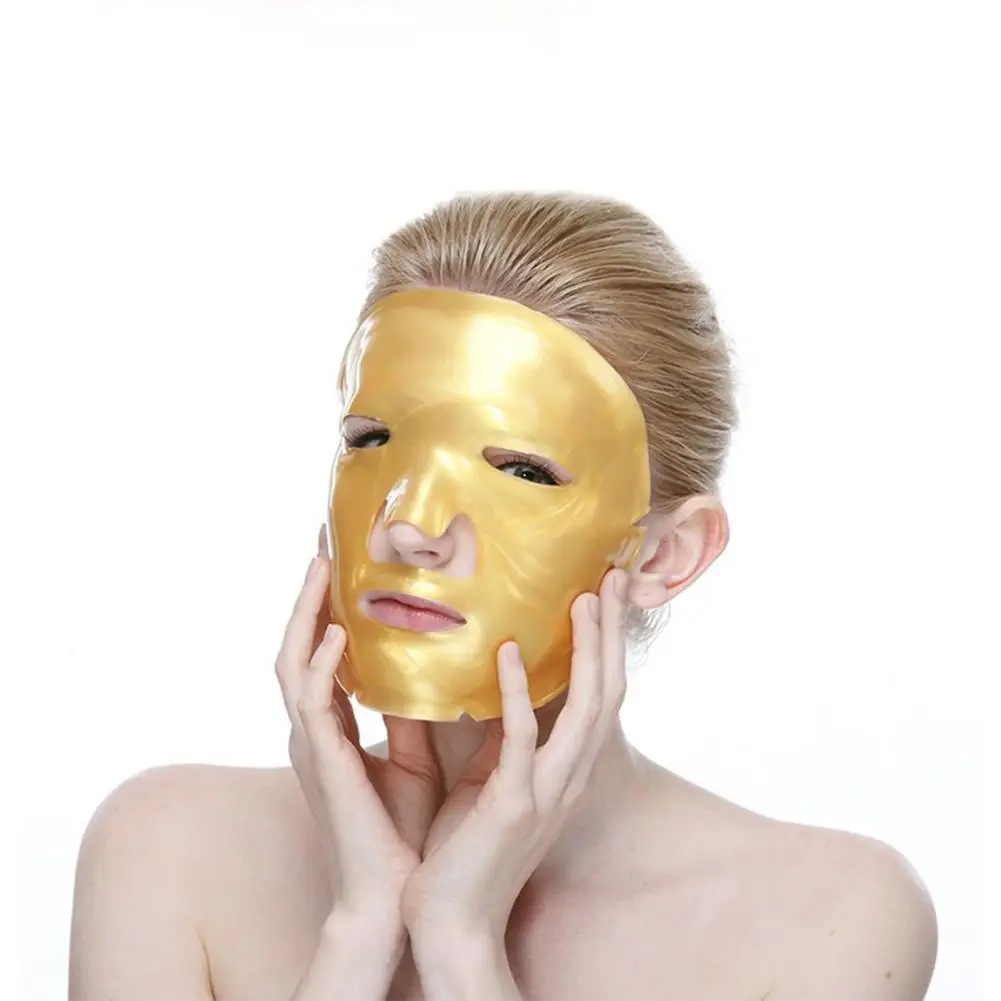 

VIBRANT GLAMOUR 24K Gold Collagen Face Mask Crystal Gold Collagen Masks Moisturizing Whitening Skin Care Beauty Mask