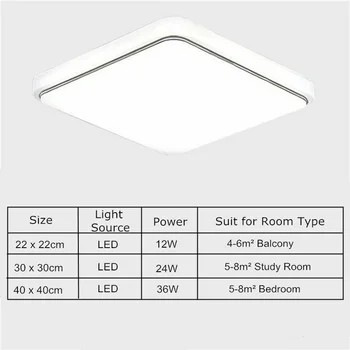 

LED Ceiling Down Light Square Cover Modern Design for Bedroom Kitchen Living Room TUE88