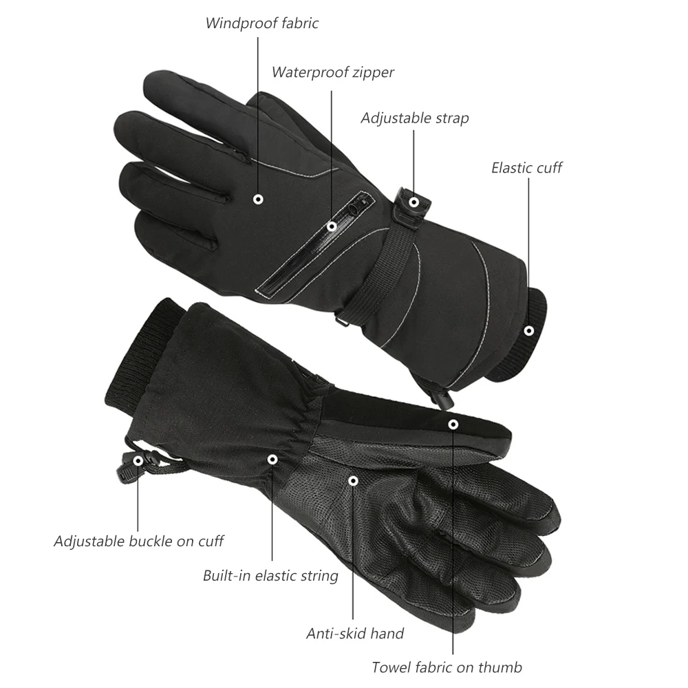 Thermal Winter Gloves Long Cuff Cycling Gloves Water Repellent Windproof Gloves Warm Motorcycling Climbing Skiing Equipment