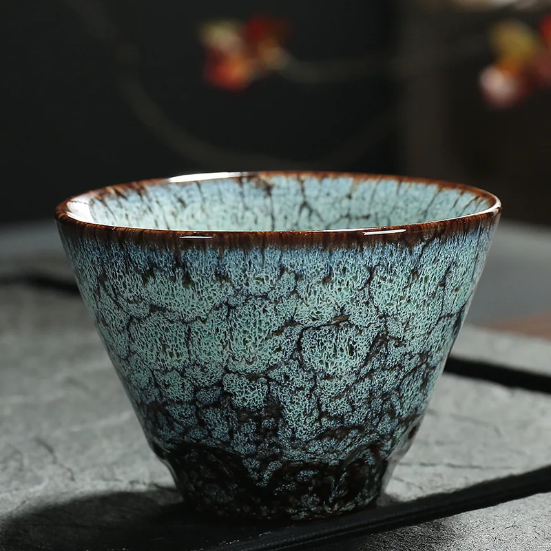 

JIA-GUI LUO 120ML Ceramic China Tea Cup Kiln Change Ceramic Home Tea Cup Creative ceramic cup I059