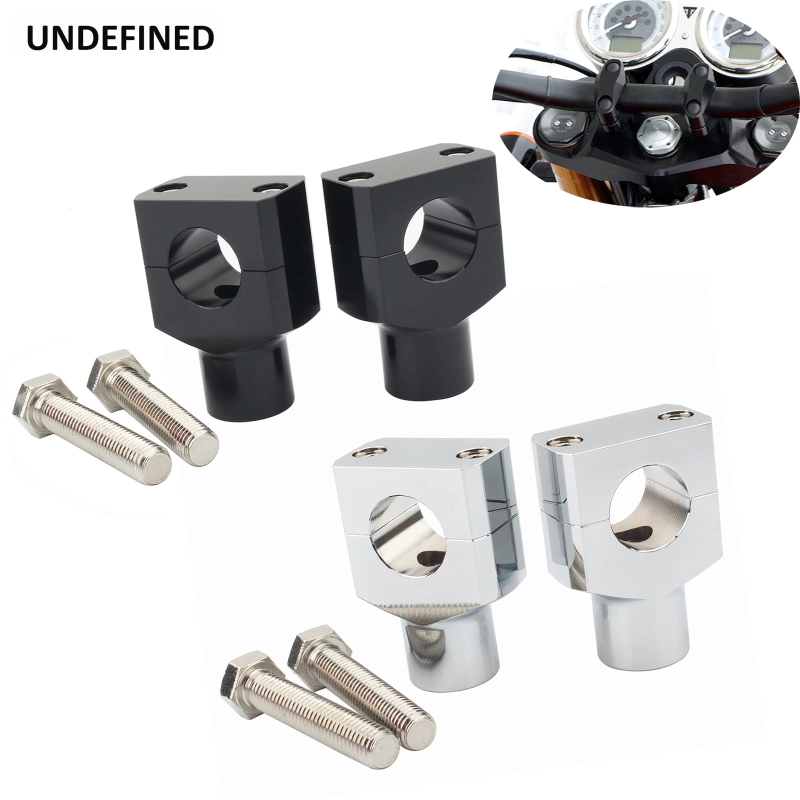 

7/8'' 22mm Motorcycle Handlebar Riser Mount kit For Harley Honda Shadow VT ACE Dyna Sportster Bobber Chopper Custom Universal