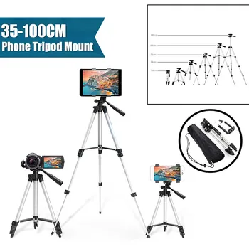 

1M Portable Camera Professional Tripod Phone Clip Tripod Phone Holder Foldable Photography Mount Smartphone Camera Video Stand