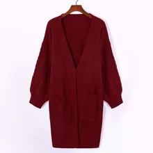 Модный длинный женский кардиган, весна-осень, Harajuku, Свободный вязаный свитер для женщин, длинный рукав, вязанная куртка большого размера, пальто#1018