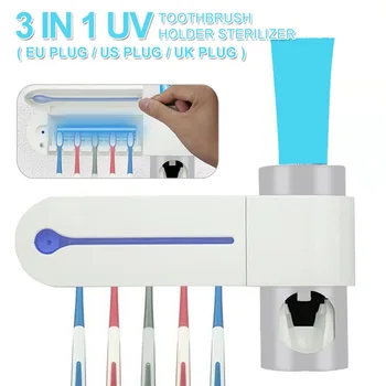 

99% Antibacteria Ultraviolet Toothbrush Holder Sterilizer Automatic Toothpaste Dispenser Squeezer EU Plug/ US Plug/ UK Plug