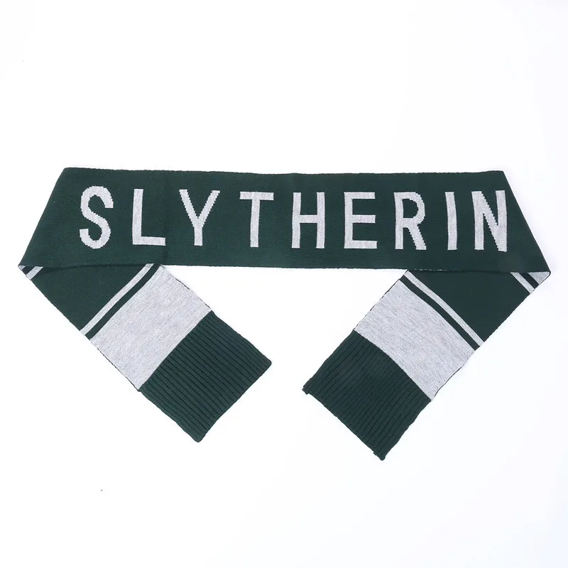 Зеленый Супер Гарри Волшебная Школа Гриффиндор Ravenclaw Слизерин Hufflepuff Косплей шарфы Рождество Хэллоуин подарки для детей - Цвет: Зеленый