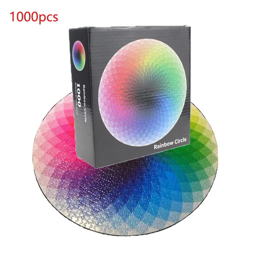 DIY круглые 1000 шахматные фигуры деревянные развивающие головоломки игрушки