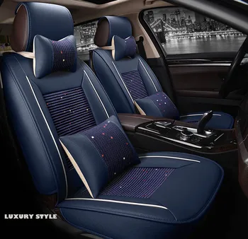 

2018 new universal ice silk car seat cover leather for citroen peugeot 3008 volvo s60 ford bmw accessories Interior car styling
