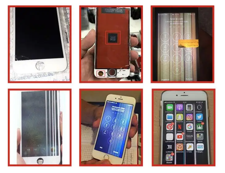 Полная сборка ЖК Ecran для iPhone 6 6plus 6s 6s Plus Замена дисплея 3D сенсорный экран дигитайзер с фронтальной камерой+ наушник