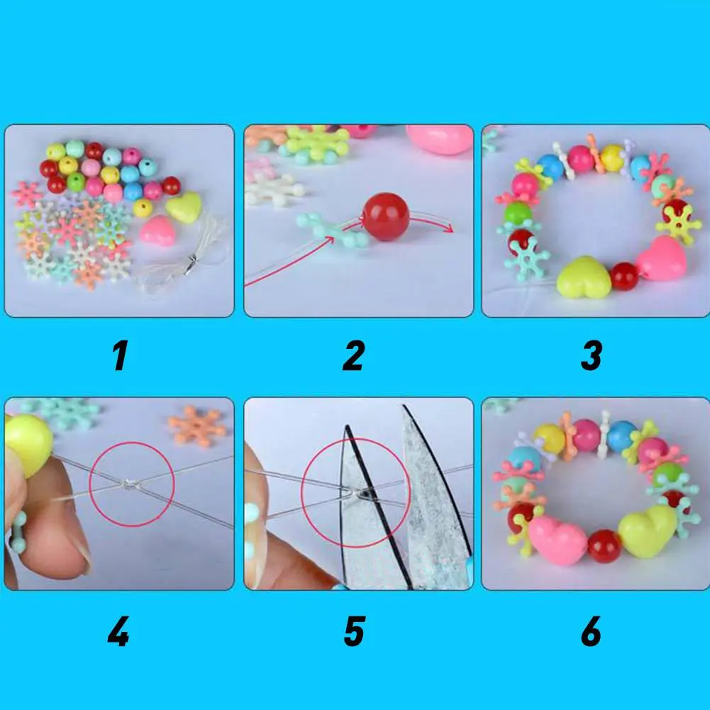 Kuulee 1 комплект модные игрушки креативные красочные DIY браслет бусины для девочек Изготовление ювелирных изделий амблиопия практическая игрушка