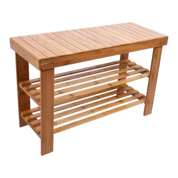 

Hot Sale 2 Tier Shoe Shelf Bamboo Shoe Rack Bench Organiser Holder Shoe Holder Organisor Table Bracket Shelf Shoe Rack Storage