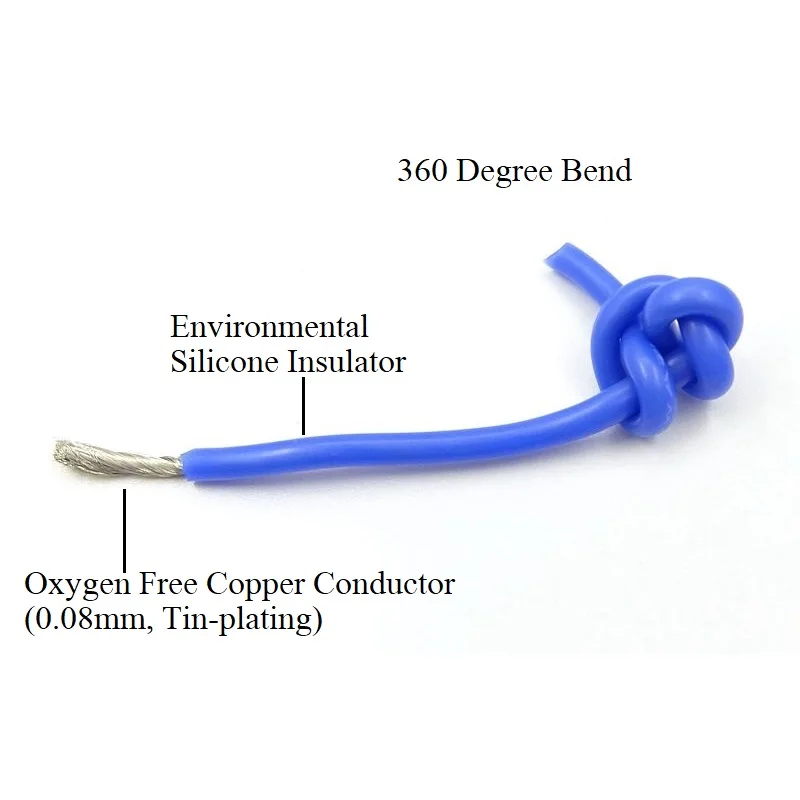 1 м 26AWG силиконовый резиновый медный проводной кабель Электронная светодиодная