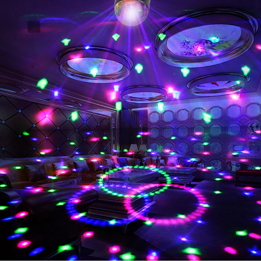 

Mini Car Disco Ball Light USB LED Bar Stage Lighting RGB Sound Activated DJ Projector Party Lights For Car Home KTV #