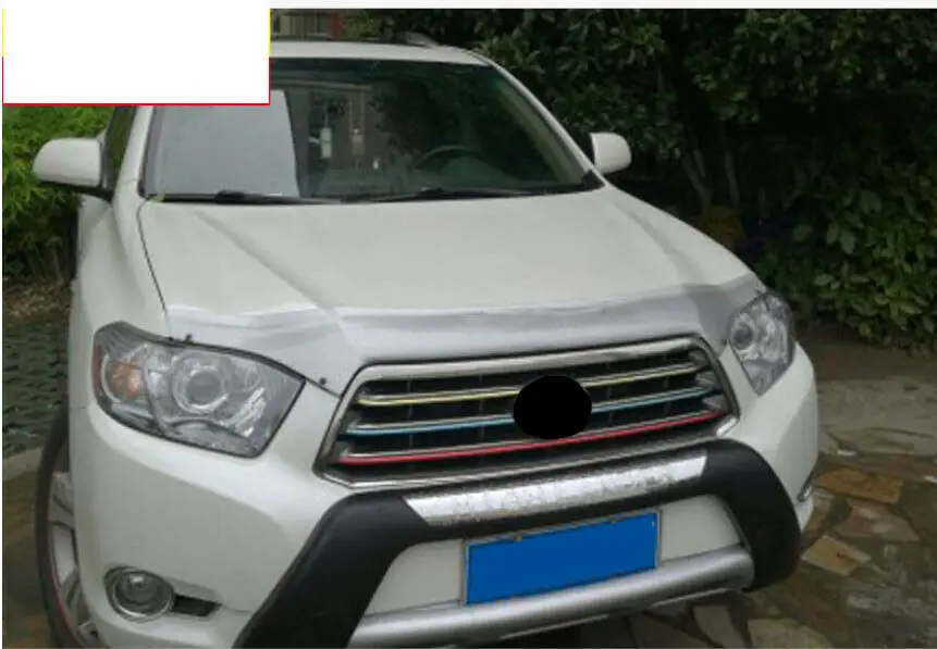 Модификация автомобиля автомобильные аксессуары Передняя крышка капота защита от насекомых литьевая Крышка для Toyota Highlander 2009-2011