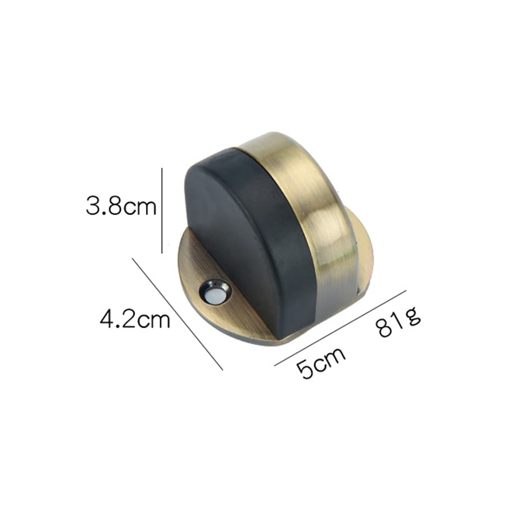 New Oval top Free punch door touch bedroom bathroom invisible absorb anti-collision rubber door stop door suction brushed steel