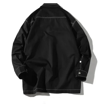 

2019 Autumn Jacket Men Fashion Original Japanese Style Casual Literature Long Sleeve Jacket Men Plus Size Streetwear Men Clothes