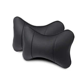 

2020 Brand New Arrival Car Neck Pillows Both Side Pu Leather Headrest Fit For Most Cars Filled Fiber Universal Car Pillow 2 In 1
