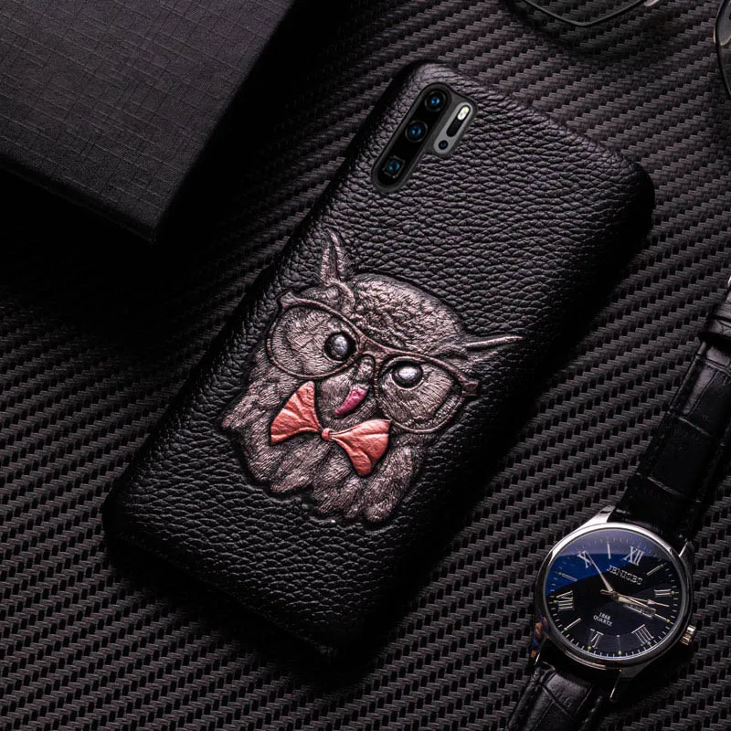 Чехол для телефона для huawei P20 P30 lite Коврики 10 20 Pro lite Y6 Y7 Y9 P smart животное значок для Honor 7A 7X8X9X10 20 lite - Цвет: Owl