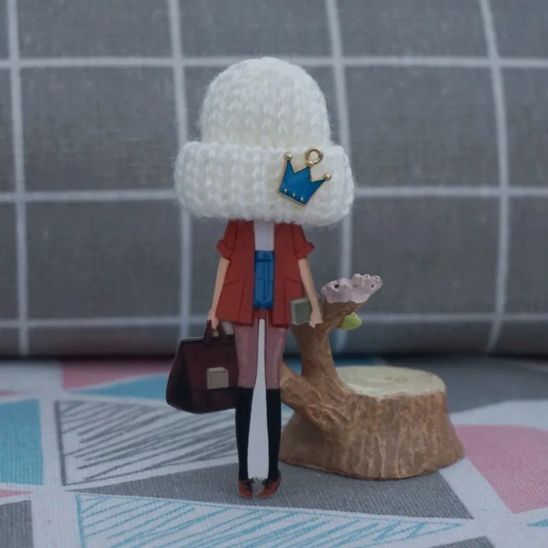 Шерстяная шляпа бокал для вина, брошь в виде kawaii значки булавки для одежды в стиле Харадзюку аксессуары украшения