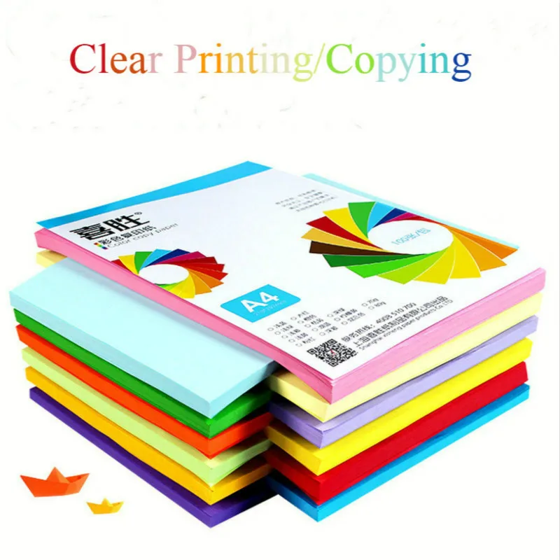 100pcs A4 Color Printing Paper 70g Office Printer Tracing Copy Paper Fun  Paper-cutting DIY Card Children's Handmade Origami - AliExpress