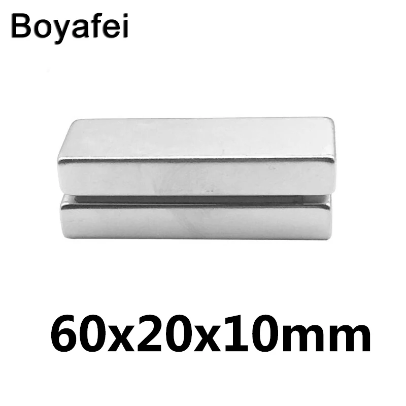 

5/10/15 pcs N35 Big Super 60x20x10 mm Strong Block 60*20*10mm magnetic Magnet Double Rare Earth Bulkndfeb Neodymium