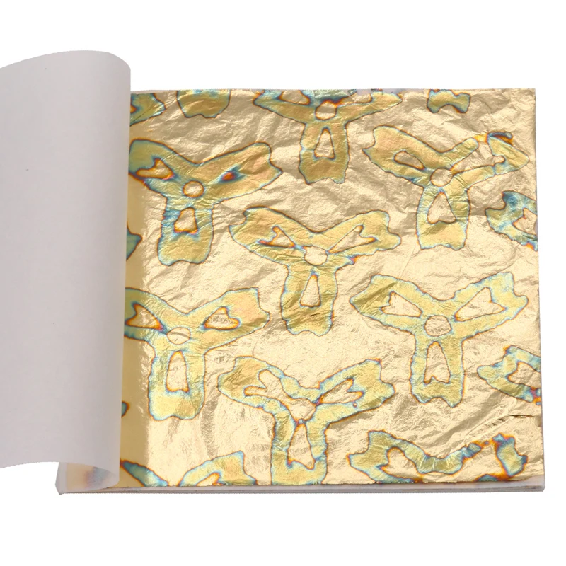 Vibrant Gold Foil Sheets for DIY Crafts and Home Décor – 50pcs Pack, 14x14cm